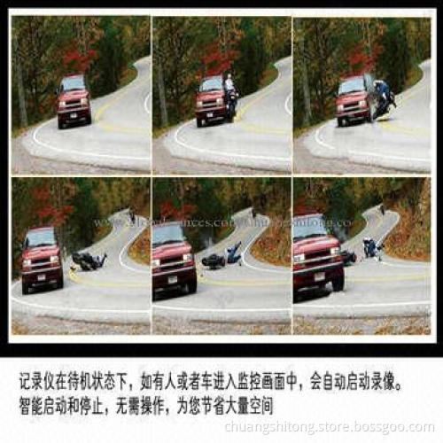 Bluetooth SOS Emergency Function 140 Degrees Viewing Angle Rear-view Car Camera, 500mAh Battery